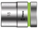 Cheie tubulară HEX 18mm 6-puncte - WERA, lungime manşon 37mm