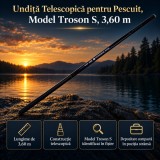 Undiță Telescopică pentru Pescuit, Model Troson S, 3,60 m