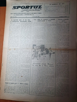 sportul popular 10 iunie 1954-concursul de calarie de la oradea,ciclism,sah foto