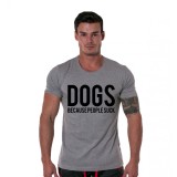 Tricou gri barbati - Dogs - M