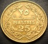 Moneda exotica 25 PIASTRES - LIBAN, anul 1969 * cod 3759, Asia