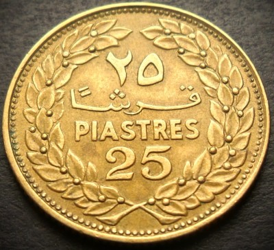 Moneda exotica 25 PIASTRES - LIBAN, anul 1969 * cod 3759 foto