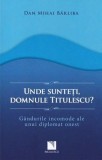 Unde sunteti, domnule Titulescu? Gandurile incomode... - Dan Mihai Barliba