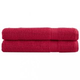 VidaXL Prosoape de saună premium SOLUND 2 buc. roșu 80x200 cm 600 gsm