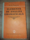 Elemente de analiza gramaticala- G. G. Neamtu