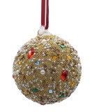 Set 12 globuri brad Craciun sticla multicolora Beadstar &Oslash; 8 cm