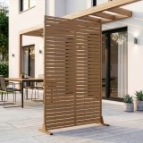 Paravan exterior si separator spatiu din otel galvanizat, maro, 180x120 cm