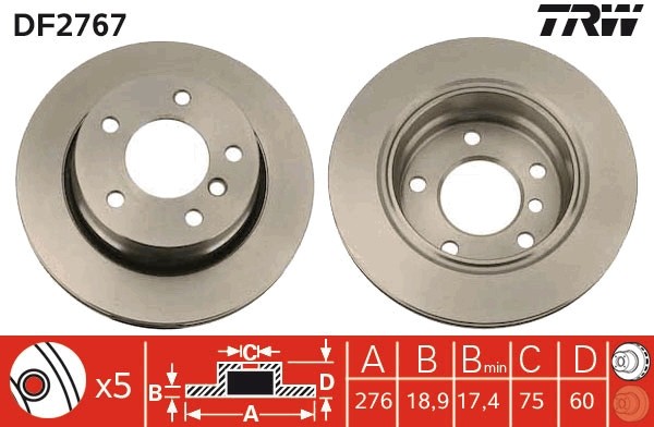 TRW DF2767 Disc frana