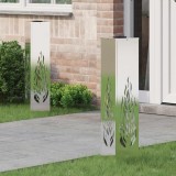 vidaXL Lumină LED Solară pentru Alei 2 pcs Oţel inoxidabil 879804