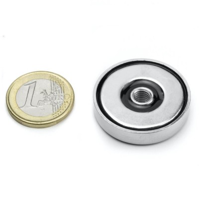 Magnet neodim oala &amp;Oslash;32 mm, cu filet interior M6, putere 26 kg foto