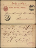 Switzerland 1880 Old postcard postal stationery Basel to Mannheim Germany DB.216