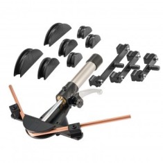 Dispozitiv de indoit tevi cupru si aluminiu, 6-22 mm, Unghi maxim de &icirc;ndoire 90&deg;, 7 matrite, sistem hidraulic