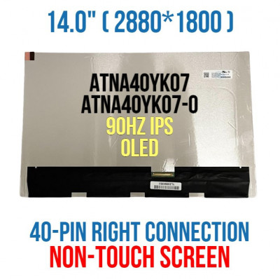 Display OLED Laptop, Asus, VivoBook 14X X1403ZA, 18200-14000300, ATNA40YK07, Rezolutie 2.8K, 2880x1800, IPS, 90Hz, 40 pini, non touch foto
