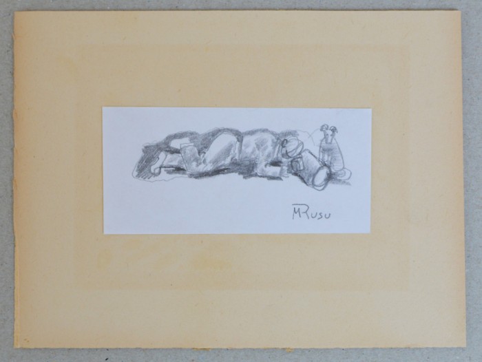 Mihai Rusu &quot;Figura culcata&quot; desen