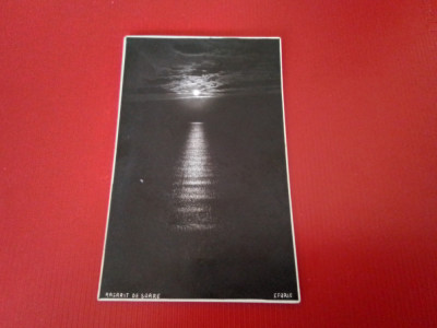 Eforie - rasarit de soare - carte postala interbelica necirculata foto