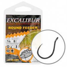 Carlige Excalibur Round Feeder Barbless (Marime Carlige: Nr. 8)