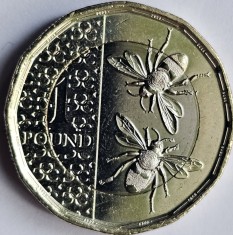 1 pound 2023 Marea Britanie, Charles al-III-lea, Honeybees, km#2447