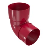 Cot burlan pentru sistem pluvial, Regenau, PVC, bordo, circular, 87.5 grade, D 80 mm