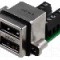 Conector USB A, in&amp;#351;urubare, pt. montare pe panou, AMPHENOL - MUSB-C411-30