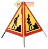Semn pliabil reflectorizant clasa 1 cu 3 fe&Aring;&pound;e