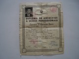 Diploma de absolvire a scolii profesionale, electrician, 1967