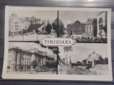 R.P.R. - TIMISOARA - 4 POZE DIN ORAS - EDITURA COMBINATUL POLIGRAFIC CASA SCINTEII - 1957 - DESTINATA FOCHT NICOLAIE, U.M. 03503/R1, BUCURESTI -, Circulata, Fotografie