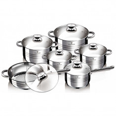 Set oale si tigai inox Blaumann, 12 piese, design elegant, capace rezistente foto