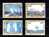 A12 S2 7 - Timbre foarte vechi - Mauritania - JO Los Angeles 1984 - Yahting