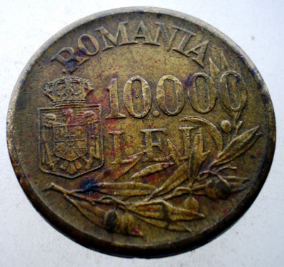 7.252 ROMANIA MIHAI I 10000 LEI 1947 foto