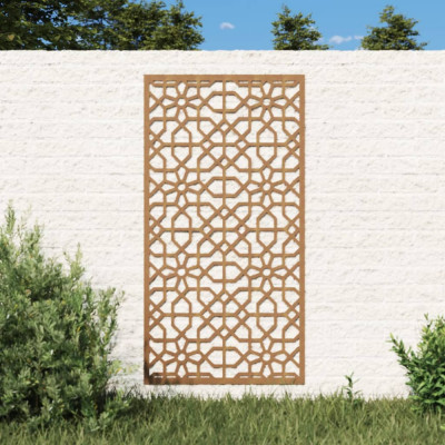 Decor perete de grădină 105x55 cm design Maur oțel Corten foto