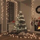 VidaXL Instalație de lumini cu 400 LED-uri, alb cald, 40 m, 8 efecte