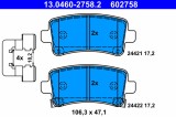 ATE 13.0460-2758.2 set placute frana,frana disc