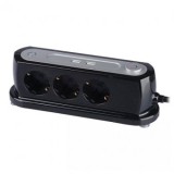 PRELUNGITOR 3CAI + 2USB 1.4M (3G1.5MM2) - NEGRU, V-TAC