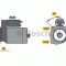 Starter AUDI A3 (8P1) (2003 - 2012) BOSCH 0 986 024 100