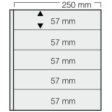 Set 5 folii negre, Garant, cu 10 buzunare de 57 x 250 mm