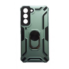 Husa telefon compatibila cu Samsung Galaxy S22 Plus, Powerful, Inel si placuta metalica, HT101