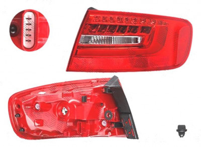 Stop spate lampa Audi A4/S4 (B8), 11.2011-12.2015 Model Avant, spate, Dreapta, partea exterioara; LED+W16W; fara suport bec, DEPO foto