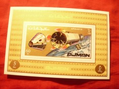 Bloc Ajman 1972 Cosmos Apollo 14 , nedantelat