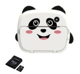 Pachet: Camera foto-video digitala pentru copii, THD Pixels KX-03, card micro SD 32Gb, Wifi, imprimanta termica, rezolutie 12 megapixeli, model Panda