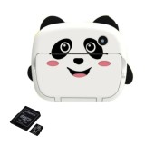 Pachet: Camera foto-video digitala pentru copii, THD Pixels KX-03, card micro SD 32Gb, Wifi, imprimanta termica, rezolutie 12 megapixeli, model Panda