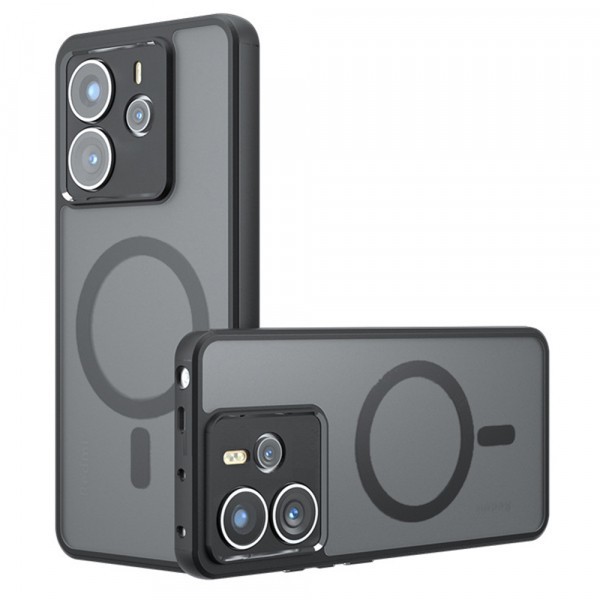 Husa MagSafe pentru Xiaomi Redmi Note 14 4G (Standard), Techsuit, PureFrost, Neagra