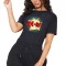 Tricou dama negru - Bye Bye - L