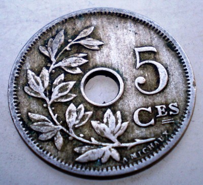 2.158 BELGIA 5 CENTIMES 1906 BELGIQUE foto