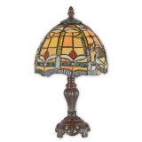 Lampa Tiffany din bronz cu decoratiuni vegetale si florale TA-125