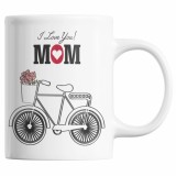 Cana alba personalizata &quot;I LOVE YOU, MOM&quot; , INOVATIX&reg;. 330ml