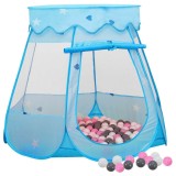 Cumpara ieftin Cort de joaca pentru copii cu 250 bile, albastru, 102x102x82 cm