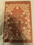 Teodorescu, V. - CULEGERE DE TEXTE LITERARE pentru CLASELE V-VIII, vol. II, 1983