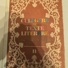 Teodorescu, V. - CULEGERE DE TEXTE LITERARE pentru CLASELE V-VIII, vol. II, 1983