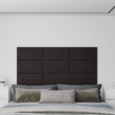 vidaXL Panouri de perete 12 buc. negru 60x30 cm piele eco 2,16 m²