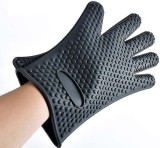 Cumpara ieftin Manusa termorezistenta pentru Bucatarie si Gratar Koken, din Silicon Termic, Max 230&deg;C, Negru - 2 x Manusi